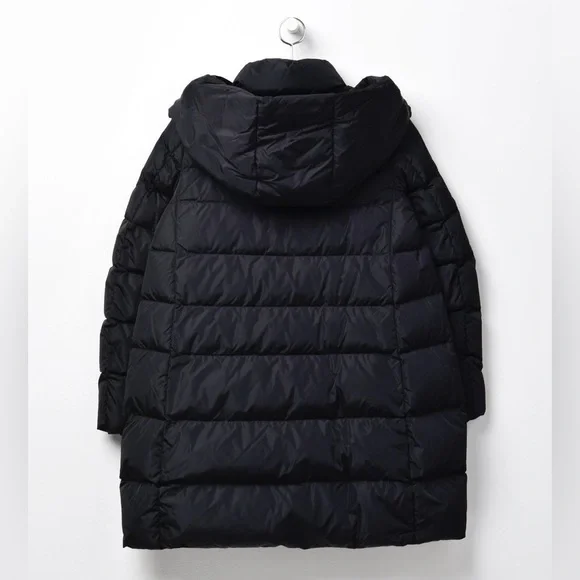 🔥🔥🔥ADD Black Puffer Hooded Down Jacket Coat Size 2 - Picture 2 of 13